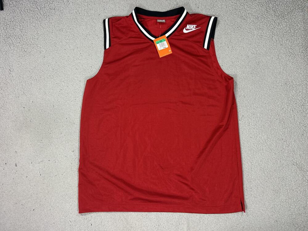 NWT Nike Tank Shirt Mens XL Red Basketball Jersey Sleeveless Deadstock Vintage